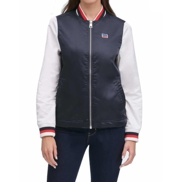 Levi’s Colorblock Stripe Trim Bomber Jacket - Picture 2 of 3